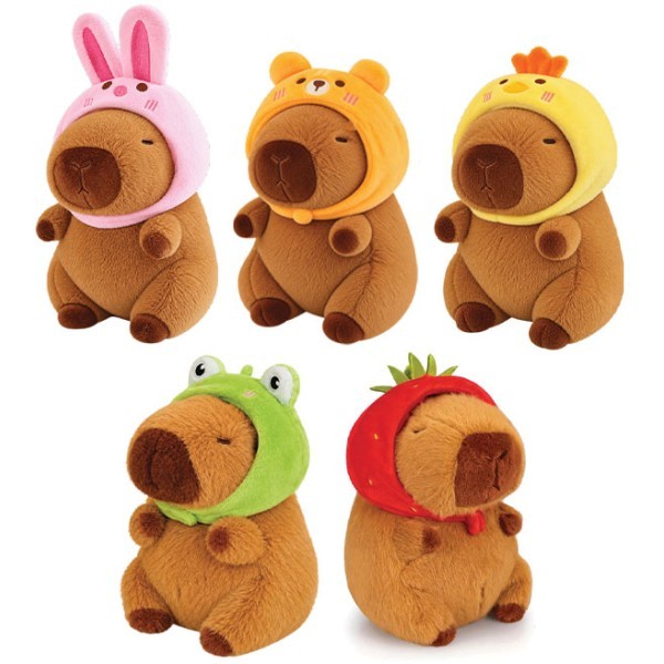 Capybara Hugs Λούτρινο Καπιμπάρα με Καπέλο 23cm Κόκκινο