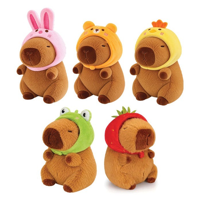 Capybara Hugs Λούτρινο Καπιμπάρα με Καπέλο 23cm