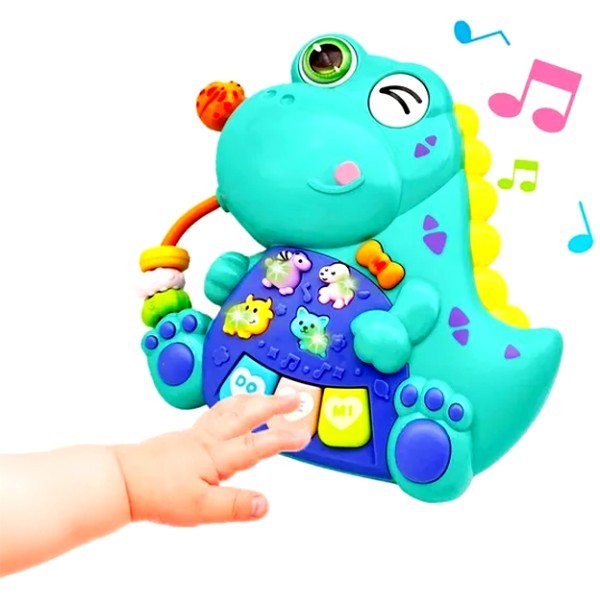 DinoToy Βρεφικό Παιχνίδι Δραστηριοτήτων Με Μουσική Δεινόσαυρος Μπλε