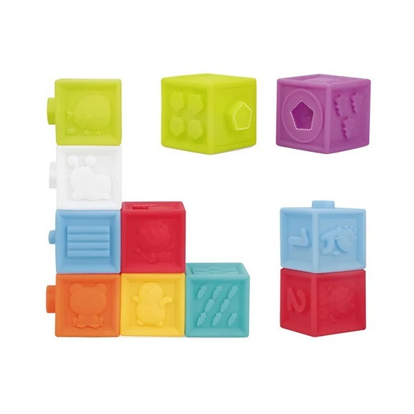 Soft Βρεφικοί Μαλακοί Κύβοι Με Αριθμούς Και Σχήματα 9τμχ