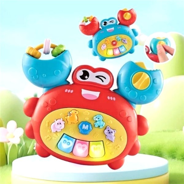 Crab Βρεφικό Παιχνίδι Δραστηριοτήτων Με Μουσική Καβουράκι Κόκκινο