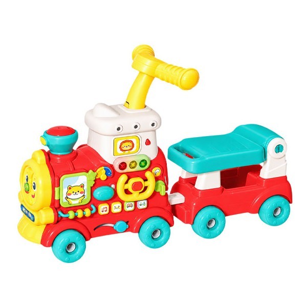 Sobebear Train Παιδική Πολυλειτουργική Περπατούρα Τρένο Με Ατμο&Βαγόνι Για Κάθισμα 18M+