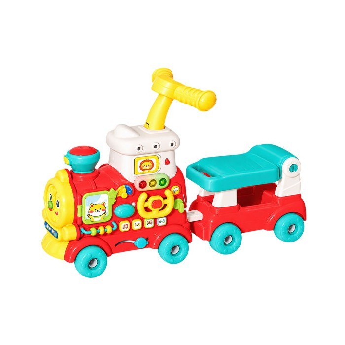 Sobebear Train Παιδική Πολυλειτουργική Περπατούρα Τρένο Με Ατμο&Βαγόνι Για Κάθισμα 18M+