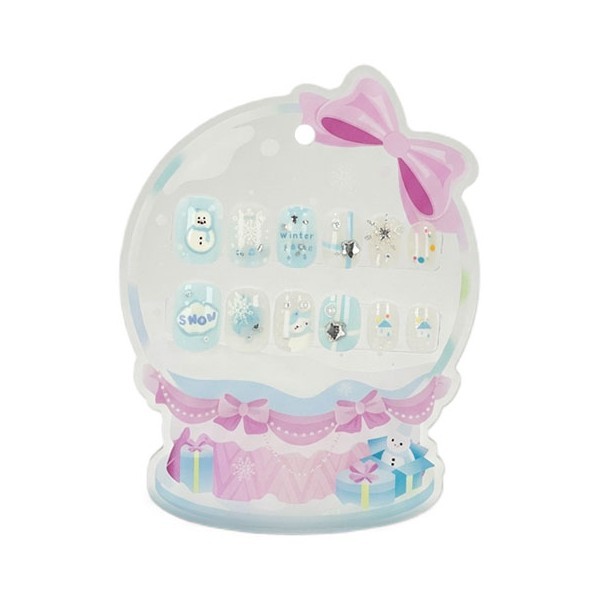 Winter Nails  Σετ Αυτοκόλλητα Νύχια Ροζ