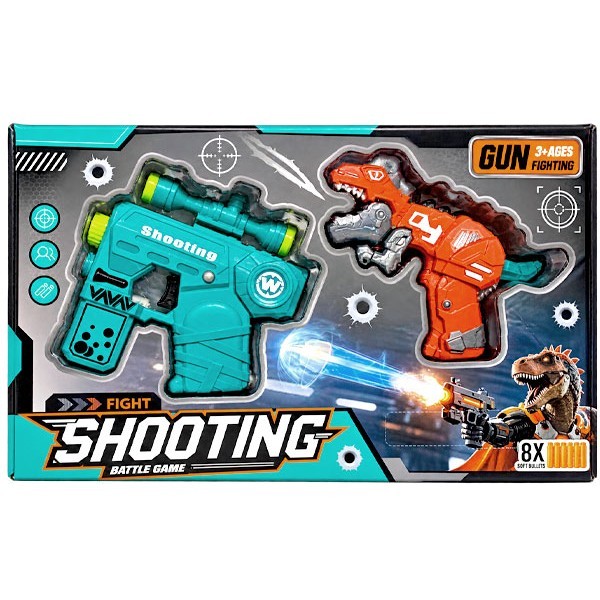 Shooting Όπλα Με Μαλακές Σφαίρες Σετ 2 Τεμάχια 3+