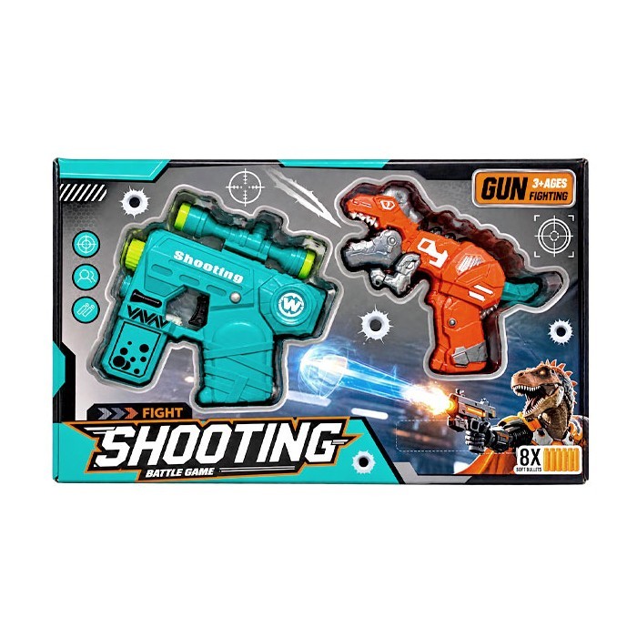 Shooting Όπλα Με Μαλακές Σφαίρες Σετ 2 Τεμάχια 3+