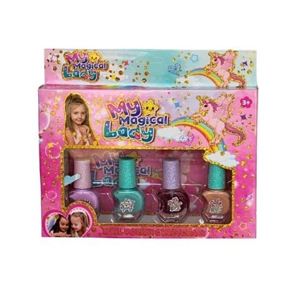 Magical Lady Παιδικό Σετ Βερνίκια Νυχιών & Αυτοκόλλητα 4 Τεμ