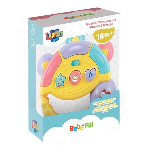 Luna Κουδουνίστρα Ντέφι Με Μουσική Και Φως 13x5,7x18cm Λευκή