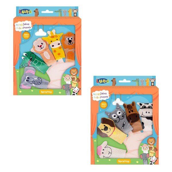 FingerZoo Δαχτυλοζωάκια Luna Σετ 5 Τεμαχίων Ζωάκια Αγρού