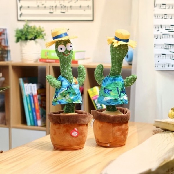 Funny Cactos Λούτρινος Κάκτος 32cm Με Μουσική Και Φως