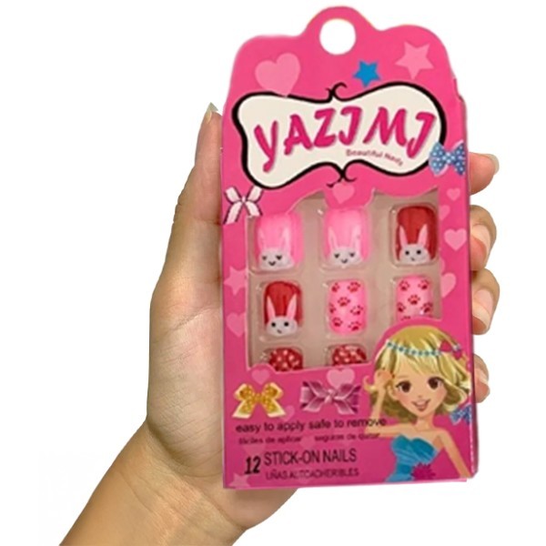 Nails Αυτοκόλλητα Νύχια Παιδικά 12τμχ Αρκουδάκι