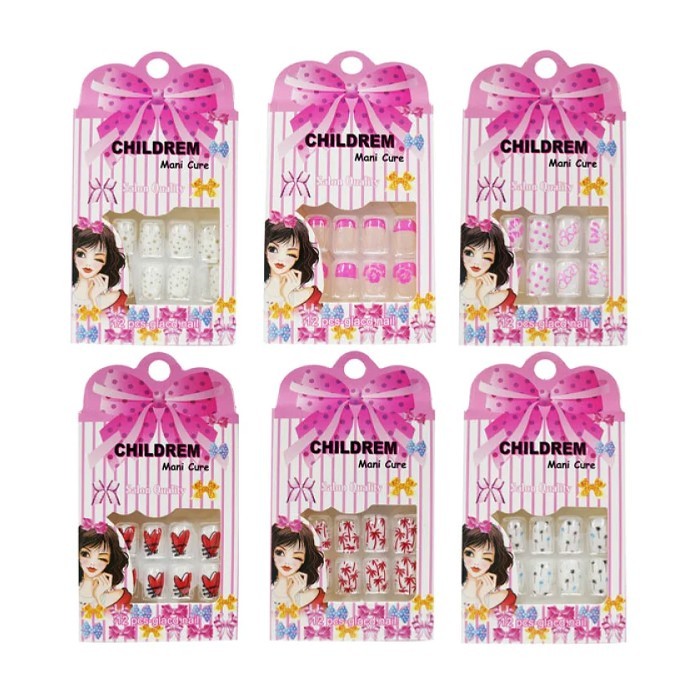 Mani Care Αυτοκόλλητα Νύχια Παιδικά 12τμχ 7x10x1cm Πολύχρωμα