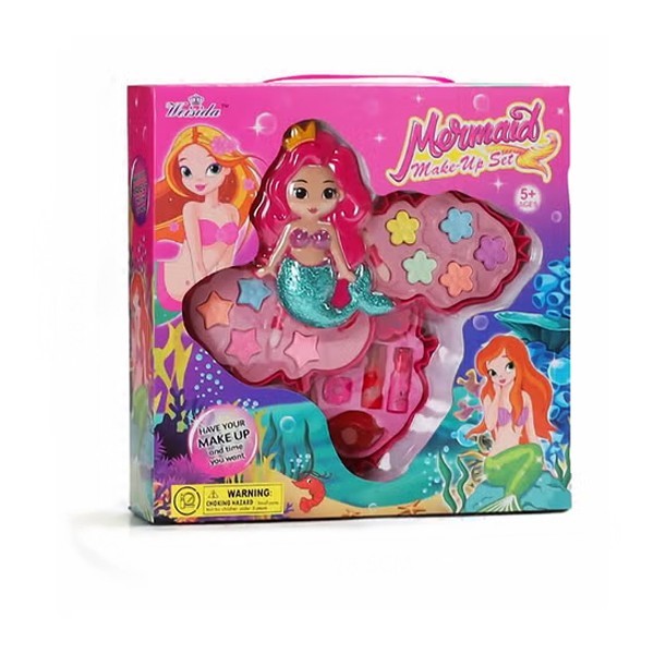 Mermaid Παιδικό Σετ Μακιγιάζ Κασετίνα Γοργόνα 3 Επιπέδων 28,5x6,5x28,5cm Σ36