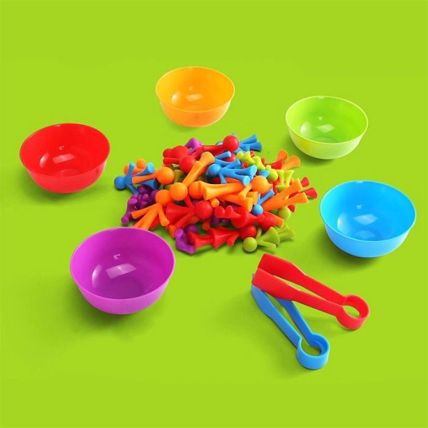 Colors Εκπαιδευτικό Παιχνίδι Montessori 48 Κομμάτια Πλαστικό Δεινοσαυράκια 9x9x17cm 