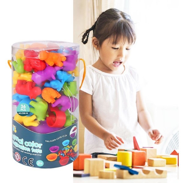 Colors Εκπαιδευτικό Παιχνίδι Montessori 36 Κομμάτια Πλαστικό 9x9x17cm 
