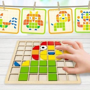 Montessori Puzzle Ξύλινο Εκπαιδευτικό Παιχνίδι Παζλ