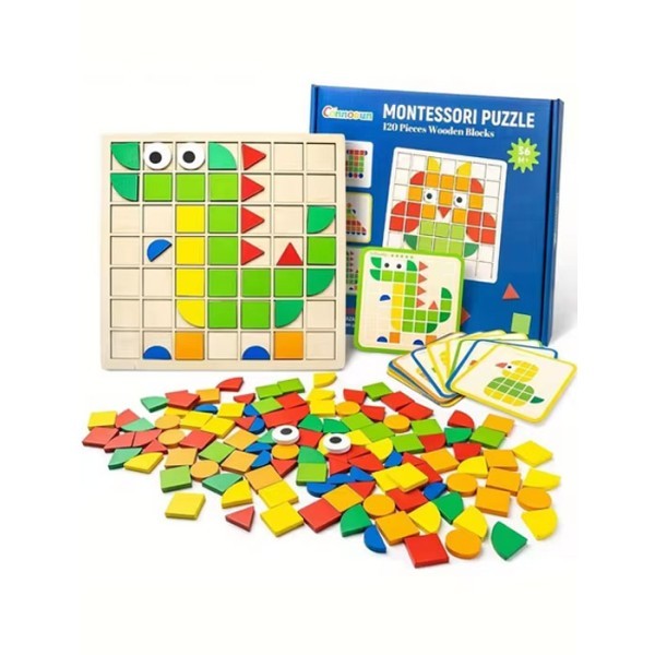 Montessori Puzzle Ξύλινο Εκπαιδευτικό Παιχνίδι Παζλ