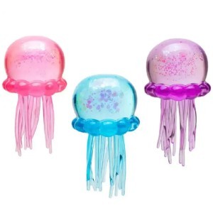 Jelly Fish Διαφανές Παιχνίδι Ζουληχτό (Squishy) Μέδουσα με Γκλίτερ 