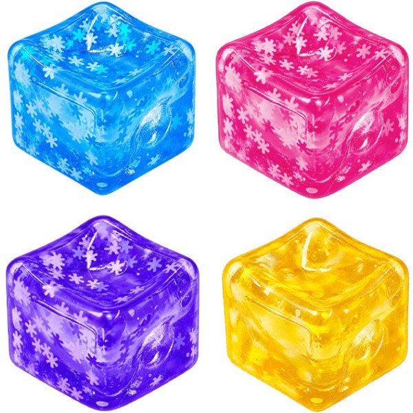 Squishy Ice Cube Αντιστρες Παιχνίδι Πίεσης 5.5x5.5cm Κίτρινο