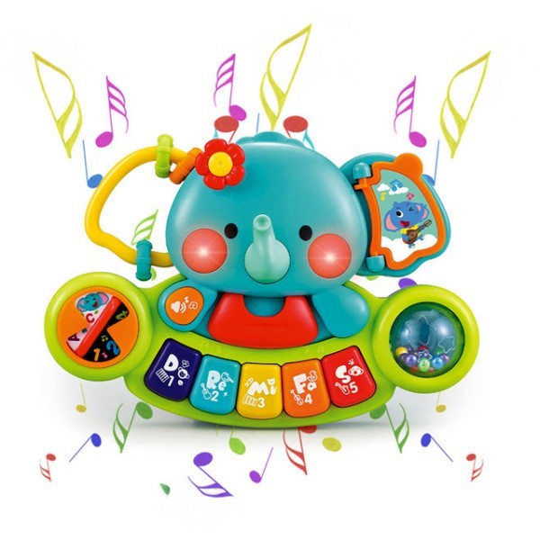 Music Piano Βρεφικό Πιανάκι Ελεφαντάκι Με Ήχο & Φως