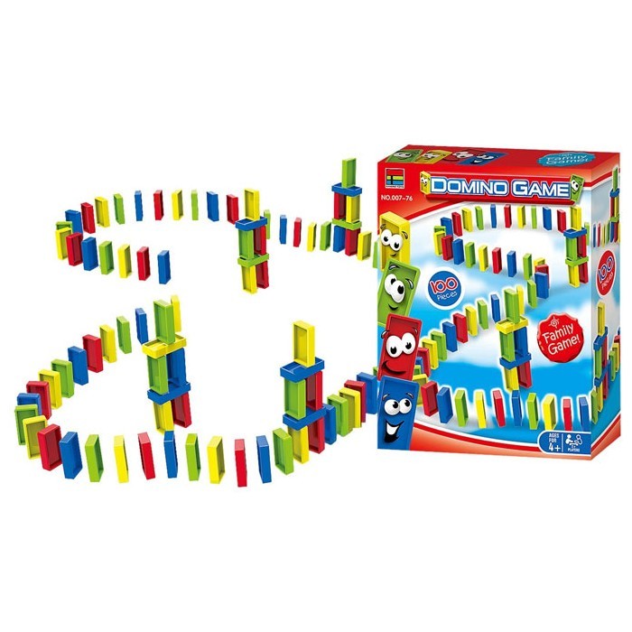 Domino Game Πολύχρωμο Ντόμινο 19x24x6cm