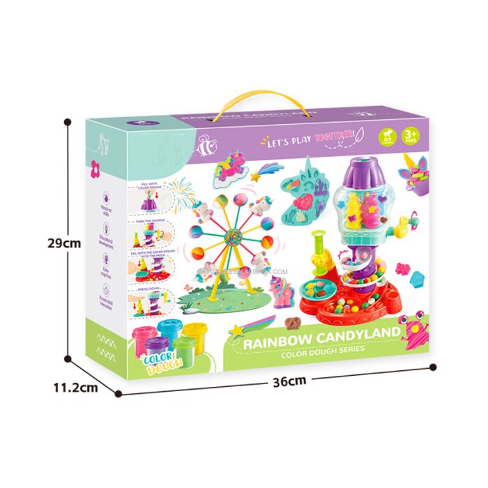 CandyLand Πλαστελίνες Σετ Μηχανή Για Γλυκίσματα Διάφορα Χρώματα & Καλούπια