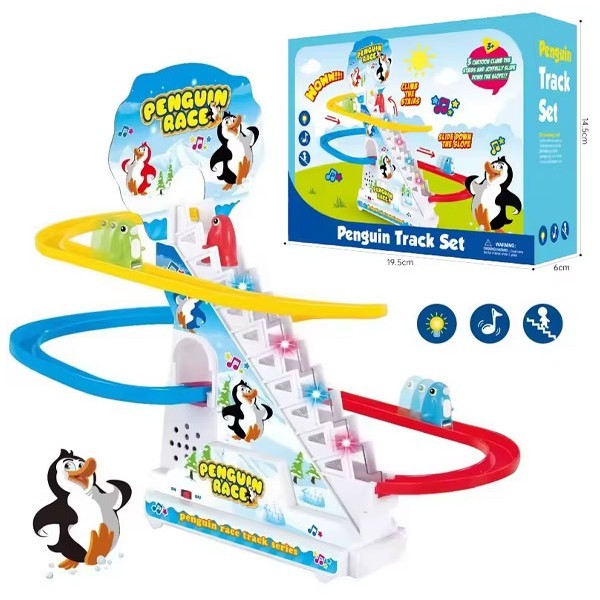 Penguin Επιτραπέζιο Παιχνίδι Πίστα Πιγκουίνων Με Ήχο & Φως