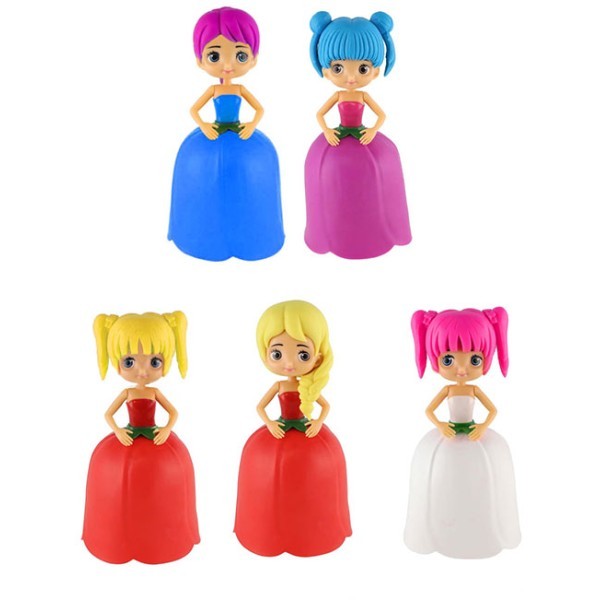 Flores Κούκλα Λουλούδι σε Κουτί  Υ16cm Κόκκινη Με Πλεξίδα