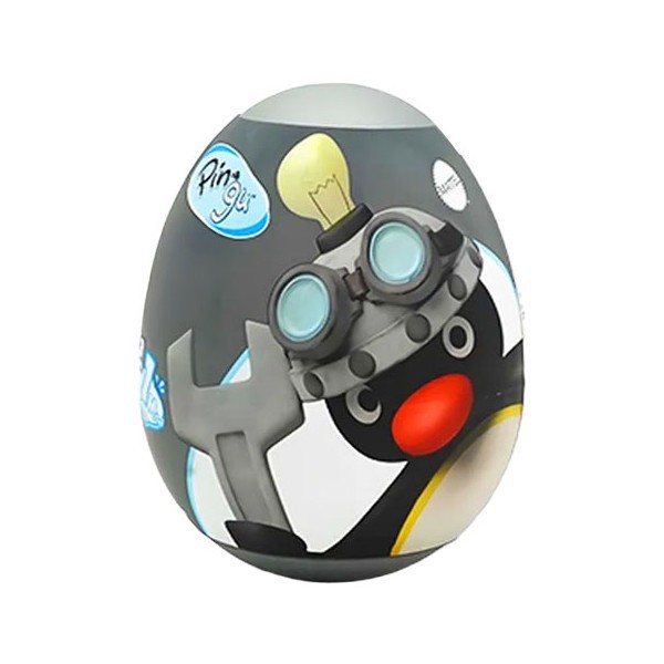 Pingu Egg Αυγό Έκπληξη Κουρδιστές Φιγούρες Πιγκουινάκια Γκρι