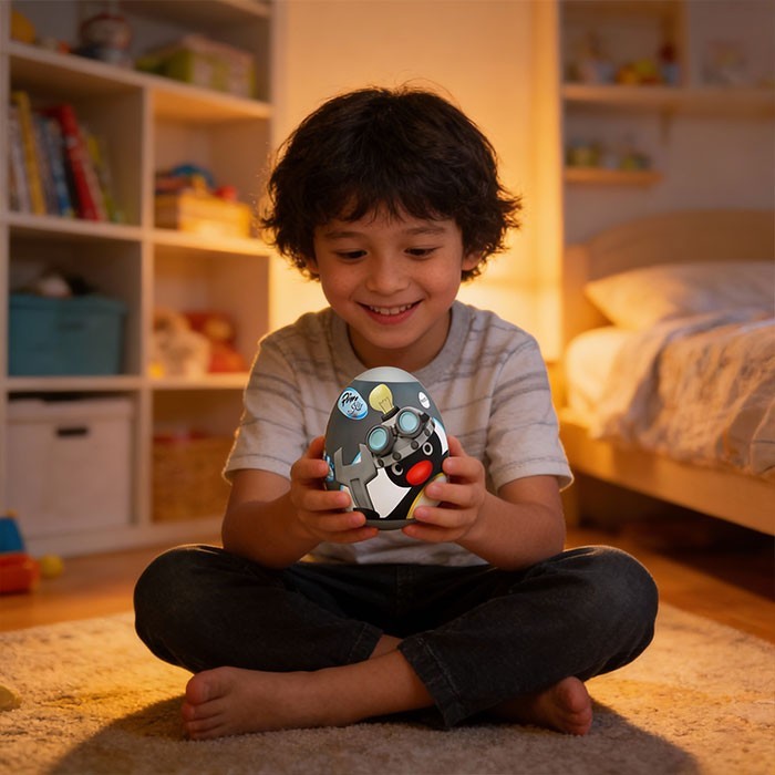 Pingu Egg Αυγό Έκπληξη Κουρδιστές Φιγούρες Πιγκουινάκια Γκρι