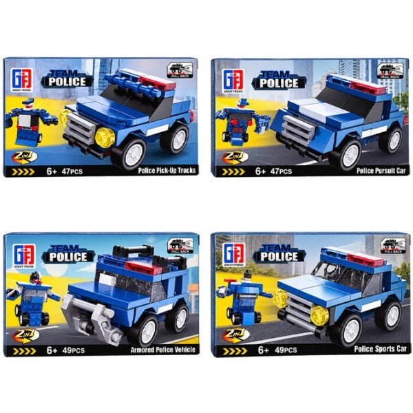 City Police Παιχνίδι Τουβλάκια Αστυνομικό Όχημα Pick Trucks