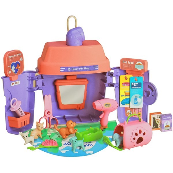 Happy Pet Shop Παιχνίδι Φροντίδας Κατοικιδίων 23Τεμ 3+