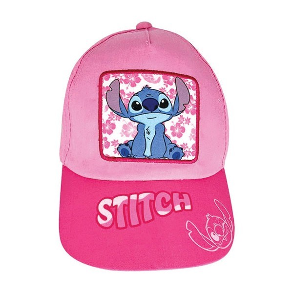 Stitch Girl Καπέλο Παιδικό Τζόκευ UV Protection Φούξια Φ52cm