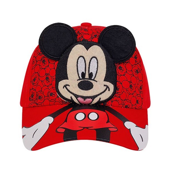 Mickey Καπέλο Παιδικό Τζόκευ UV Protection Κόκκινο Φ48-50cm
