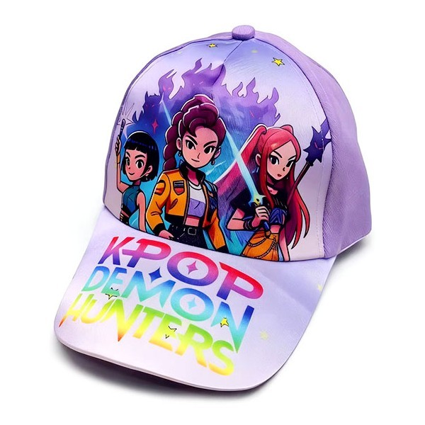Huntrix K-Pop Καπέλο Παιδικό Τζόκευ UV Protection Ροζ Μωβ Φ48-50cm
