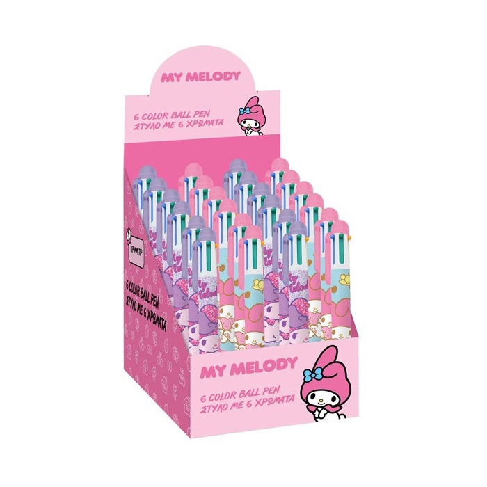 My Melody Στυλό 6 Χρωμάτων 