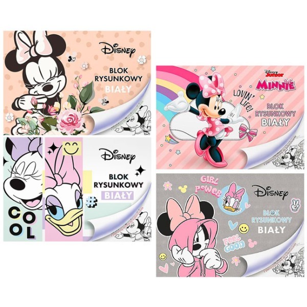 Girls Μπλοκ Ζωγραφικής Minnie 20 Φύλλων A4 Τριαντάφυλλο (80gsm)