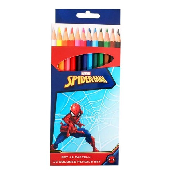 Spider Ξυλομπογιές Σετ 12 Χρώματα Spiderman