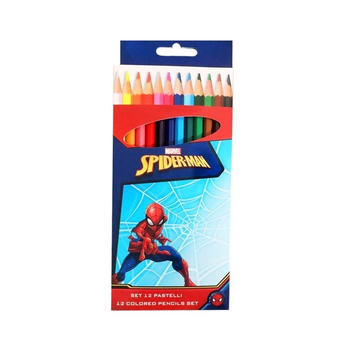Spider Ξυλομπογιές Σετ 12 Χρώματα Spiderman