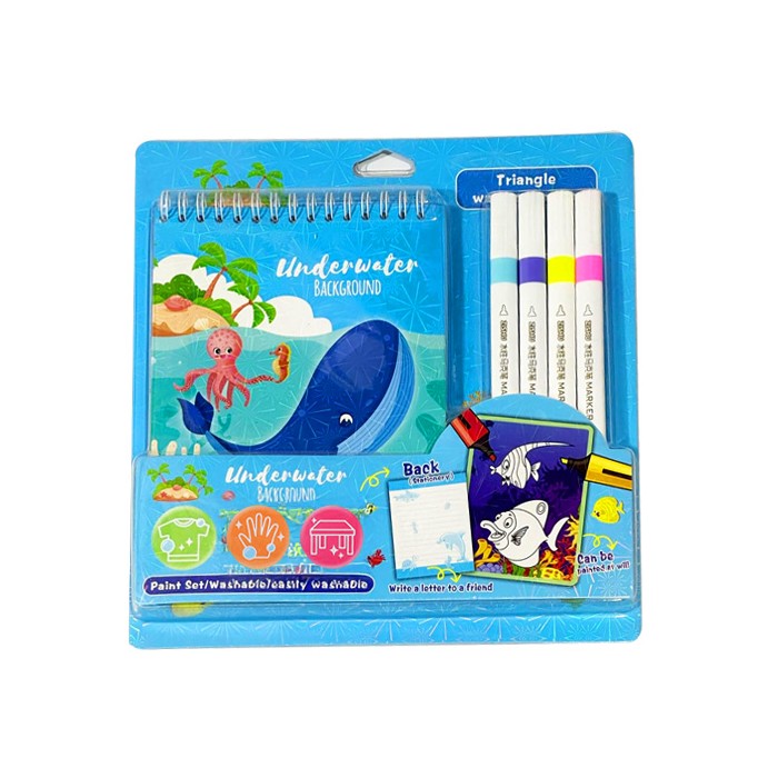 Kidart Σχολικό Σετ Ζωγραφικής με Σπιράλ Τετράδιο και 4 Μαρκαδόρους 25x25cm