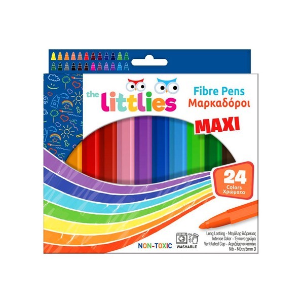 Littlies Μαρκαδόροι Χονδροί 24 Τεμάχια 