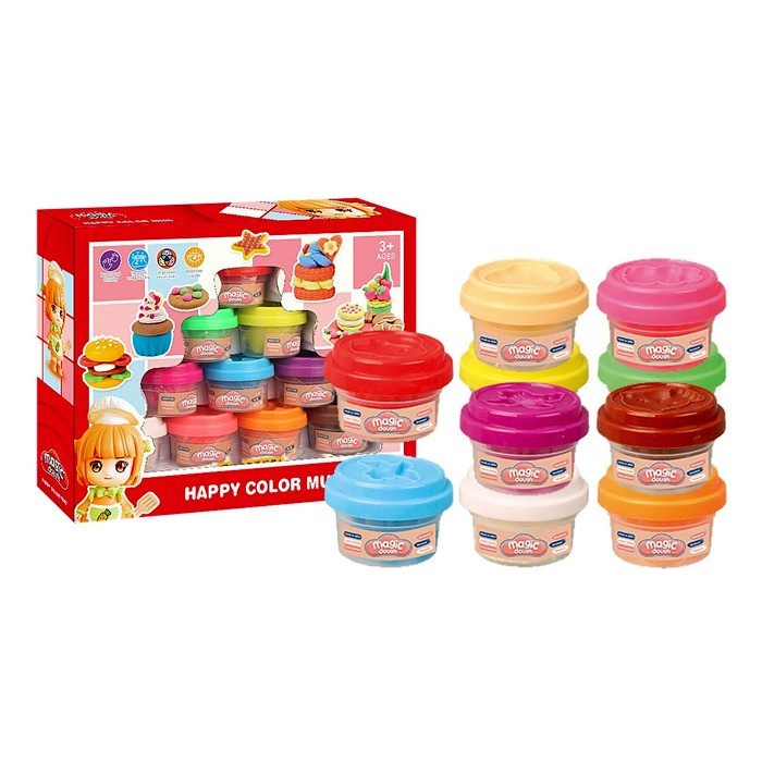 Magic Κουτί Με Πλαστελίνες Σε 10 Χρώματα 26x20x6cm