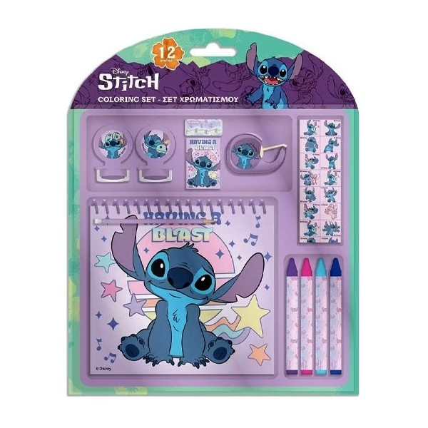 Lilo & Stitch Σετ Χρωματισμού 12 Τεμάχια 17,5x18,5x2cm