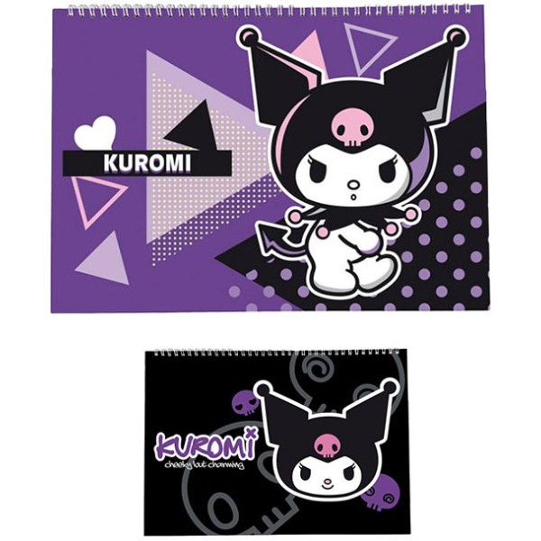 Kuromi Μπλοκ Ζωγραφικής Α4 Με 30 Φύλλα Μαύρο