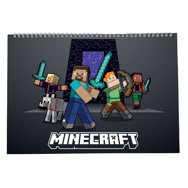 Minecraft Μπλοκ Ζωγραφικής Α4 Με 30 Φύλλα Steve Squad