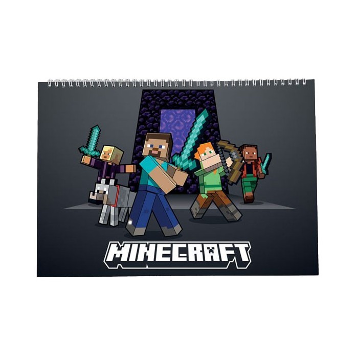 Minecraft Μπλοκ Ζωγραφικής Α4 Με 30 Φύλλα