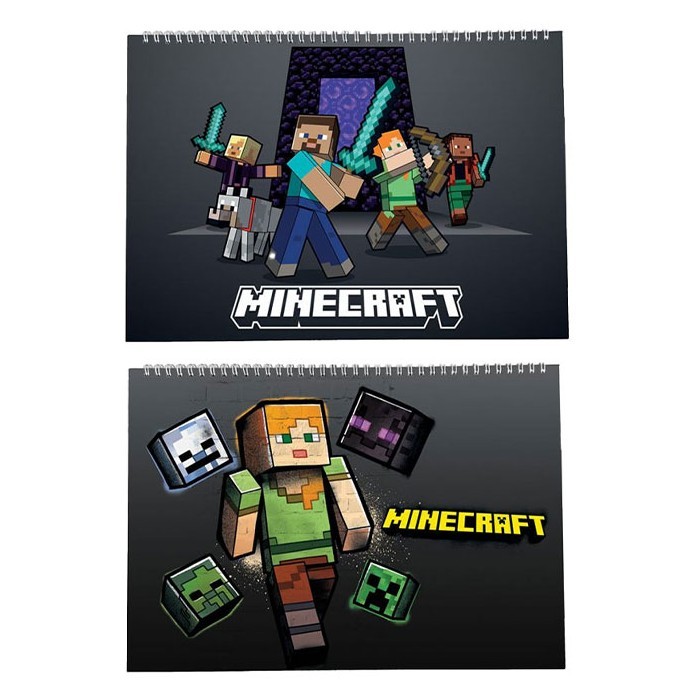 Minecraft Μπλοκ Ζωγραφικής Α4 Με 30 Φύλλα