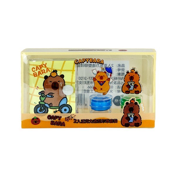 Capybara Σετ Σφραγίδων Με Σημειωματάριο Καρπούζι
