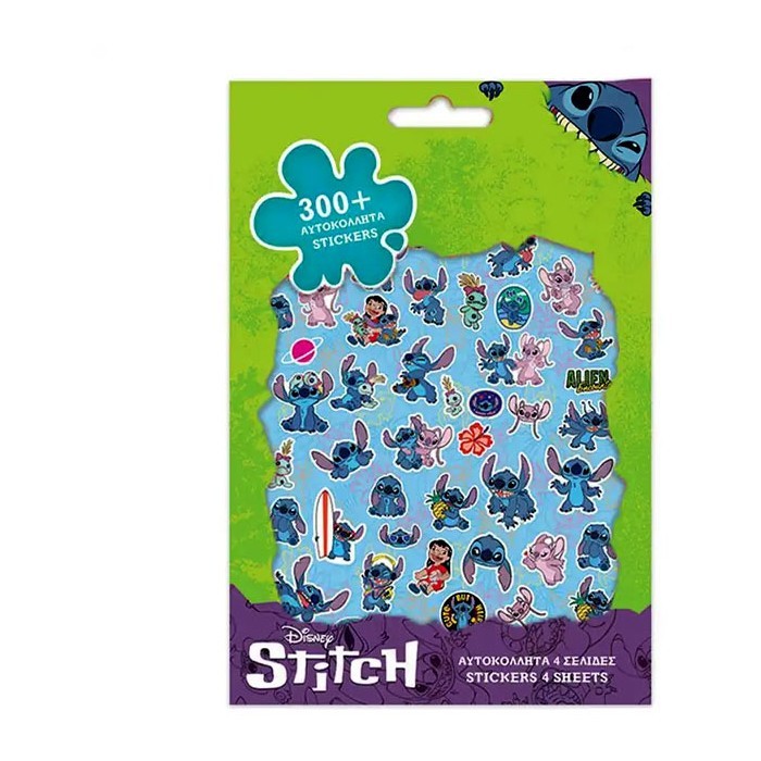 Lilo & Stitch Αυτοκόλλητα Μπλόκ 300 Τεμάχια 14,5x21,5cm