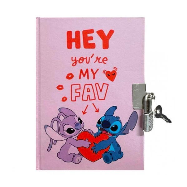 Diary Ημερολόγιο Με Λουκέτο Stitch 10x15cm